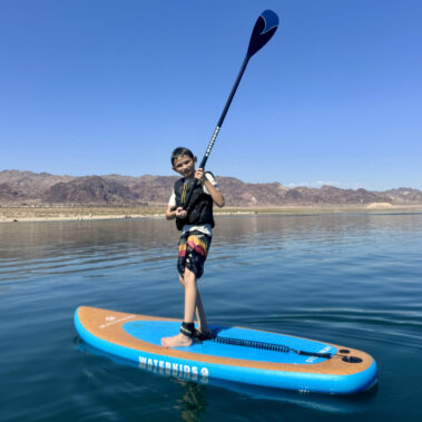 kid paddle board lesson