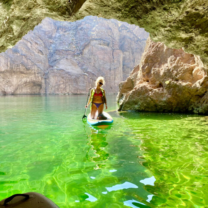 emerald cave paddle board tour guided by las vegas paddleboard
